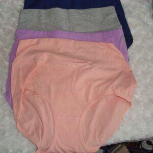 New 5 Pair High Rise Underwear Navy Gray Black Peach Lavender sz Medium
